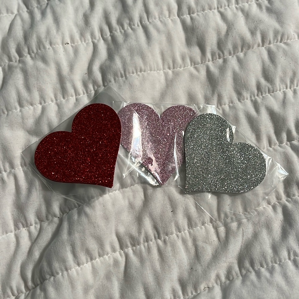 Sparkly, heart pasties